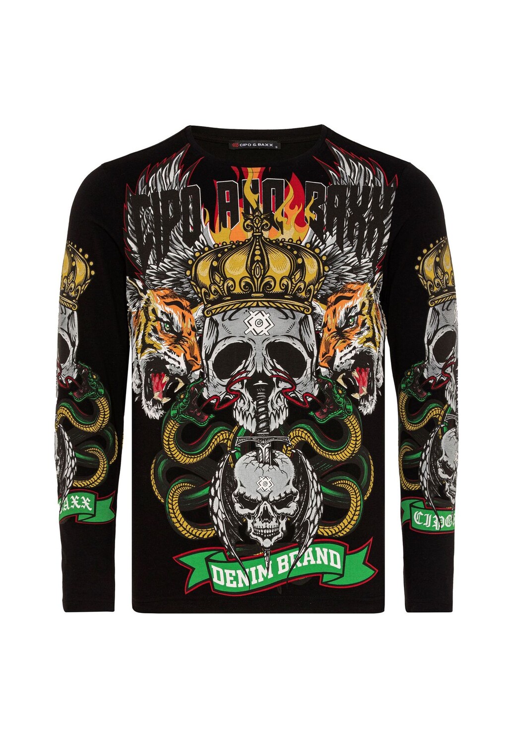 Рубашка с длинными рукавами и крупным принтом CIPO & BAXX, черный
Рубашка с длинными рукавами и крупным принтом CIPO & BAXX, черный