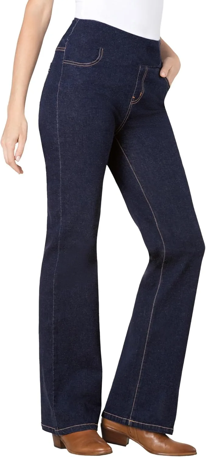 Woman Within Plus Size Flex Pull-On Bootcut Gap-Free Stretch Denim Jeans
Woman Within Plus Size Flex Pull-On Bootcut Gap-Free Stretch Denim Jeans