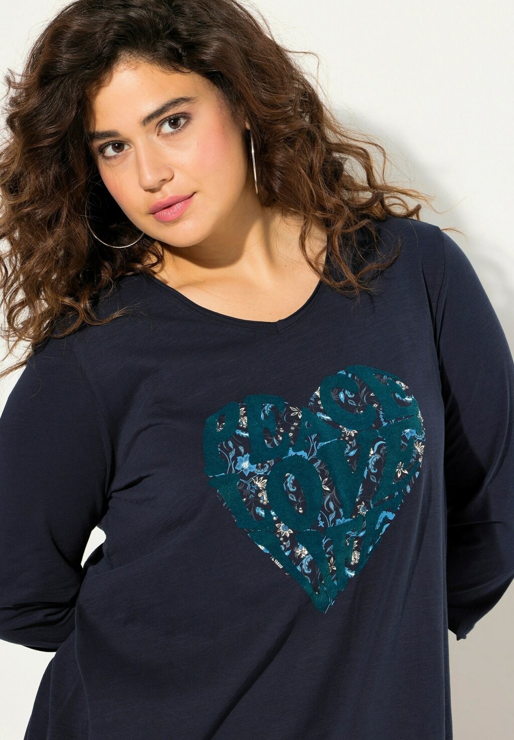 Топ с длинными рукавами Ulla Popken, темно-синий
Топ с длинными рукавами Ulla Popken, темно-синий