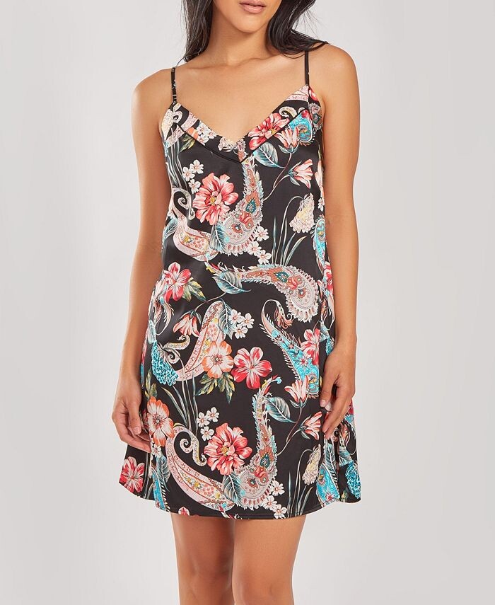 Женская шелковистая мягкая короткая ночная рубашка-сорочка с принтом iCollection, мультиколор
Женская шелковистая мягкая короткая ночная рубашка-сорочка с принтом iCollection, мультиколор