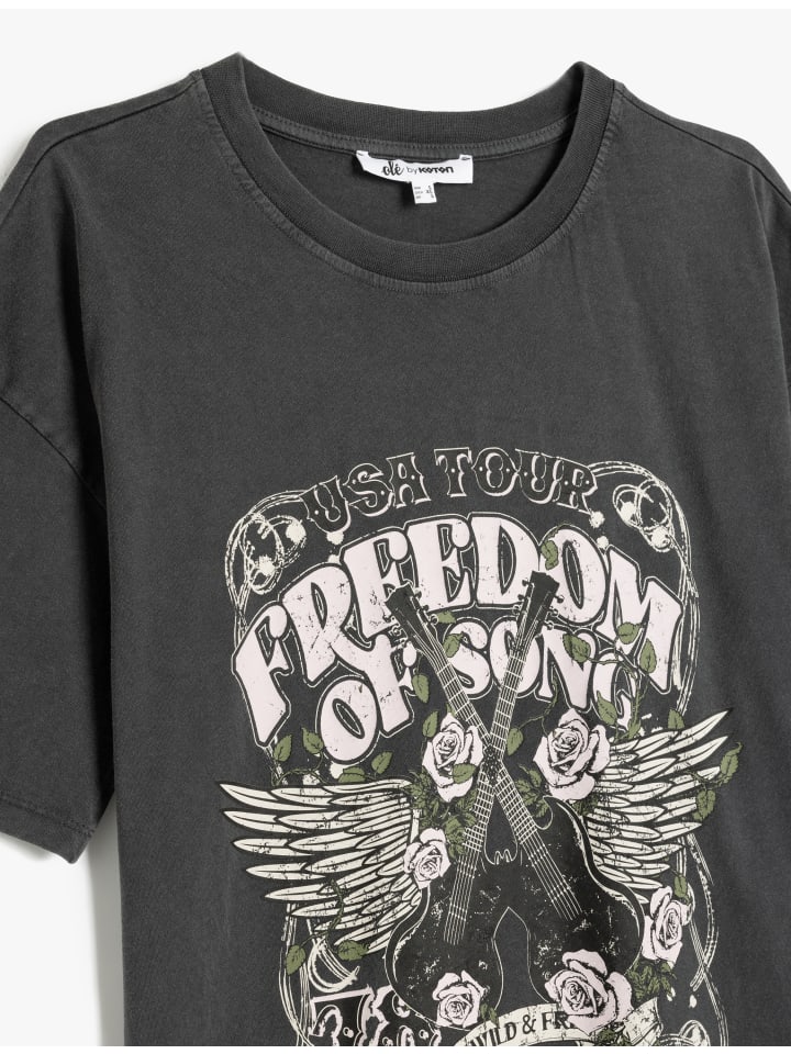 Футболка KOTON, антрацит 
Футболка KOTON, антрацит