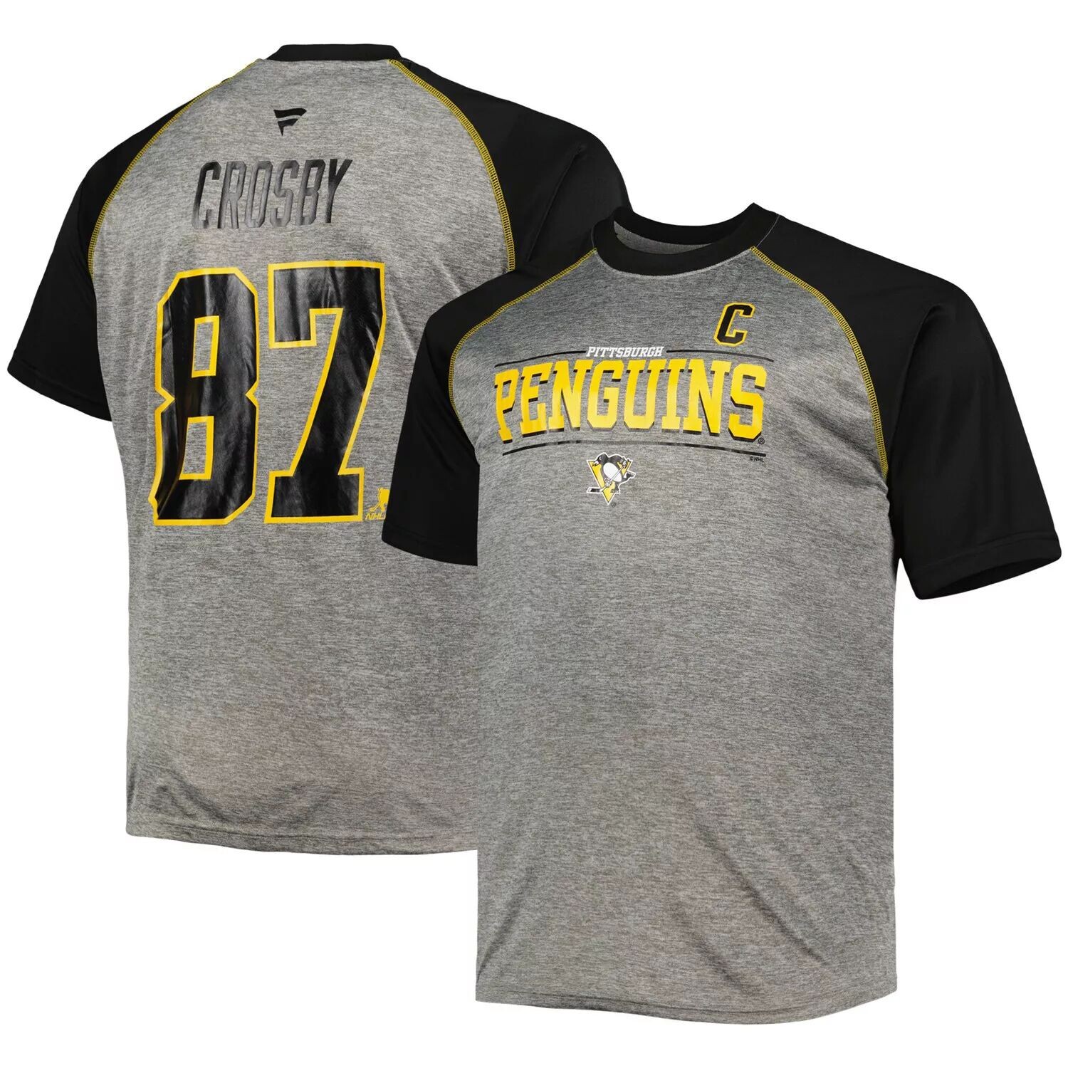 Мужская футболка с логотипом Sidney Crosby Heather Grey/Black Pittsburgh Penguins Big & Tall Contrast реглан с именем и номером Fanatics
Мужская футболка с логотипом Sidney Crosby Heather Grey/Black Pittsburgh Penguins Big & Tall Contrast реглан с именем и номером Fanatics