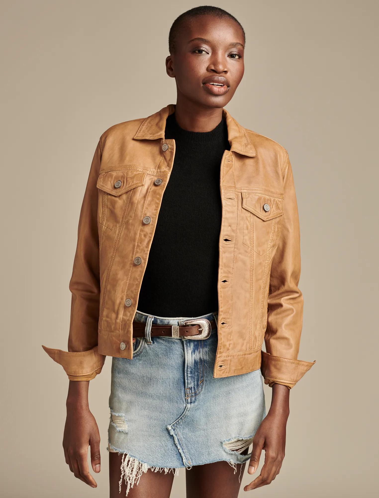 Кожаная куртка-косуха Lucky Brand для женщин, Dark Natural
Кожаная куртка-косуха Lucky Brand для женщин, Dark Natural