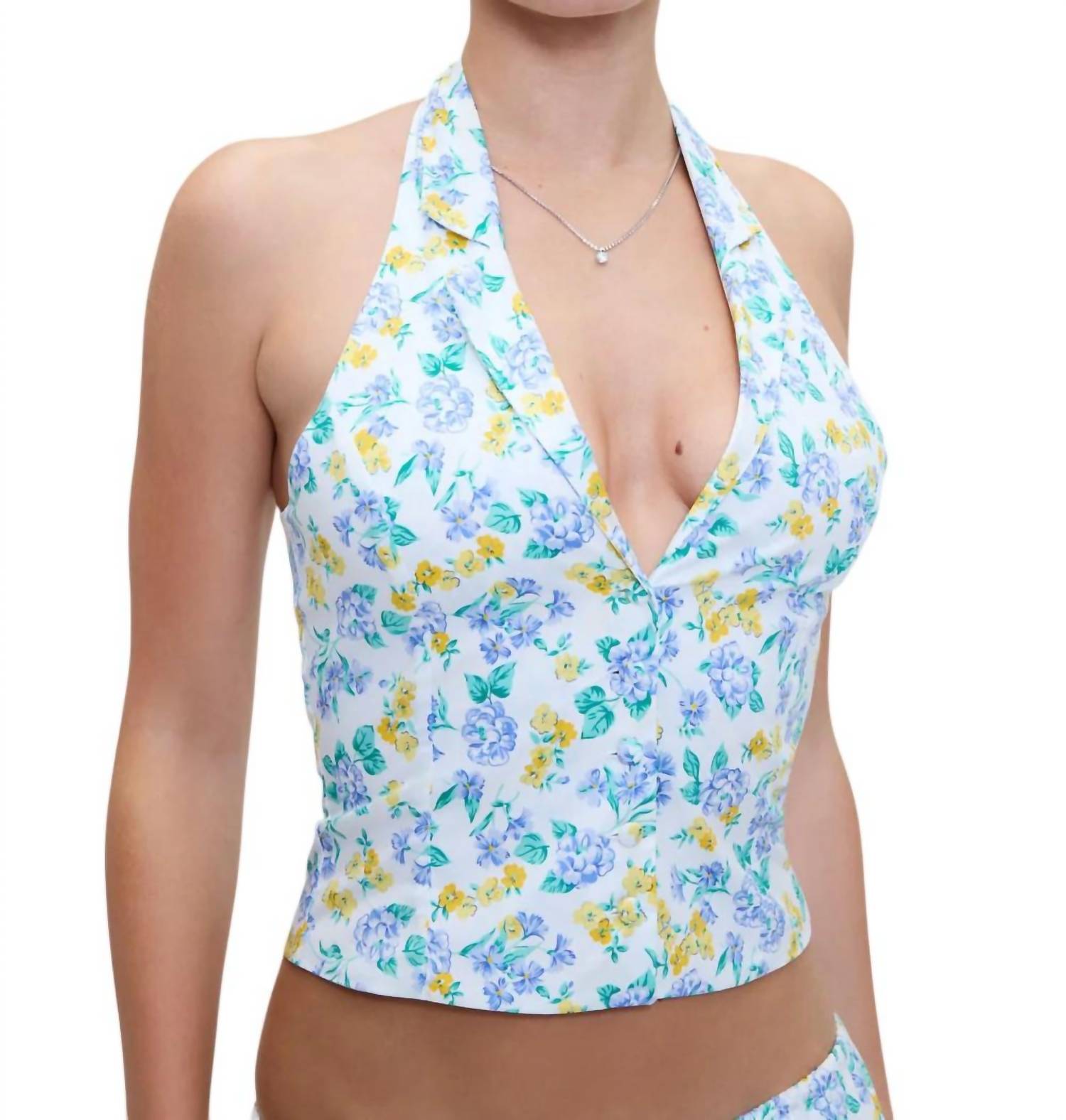 Топ из поплина Cottage с бретелью через шею в прибрежном цветочном стиле Frankies Bikinis, цвет coastal floral
Топ из поплина Cottage с бретелью через шею в прибрежном цветочном стиле Frankies Bikinis, цвет coastal floral