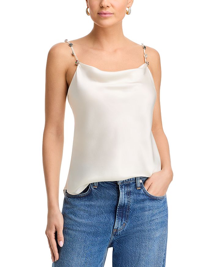 Шелковый топ на бретельках Marta в богемном стиле со стразами Cinq à Sept, слоновая кость/кремовый
Шелковый топ на бретельках Marta в богемном стиле со стразами Cinq à Sept, слоновая кость/кремовый