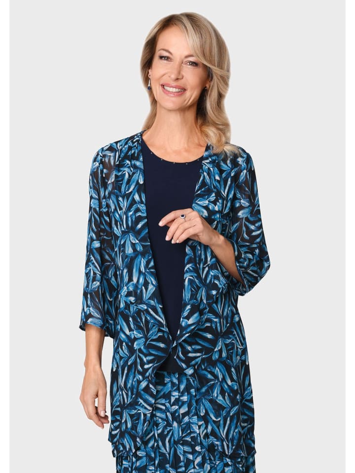 GOLDNER Короткий размер: Комплект (шифоновая накидка + топ) Элегантный комплект, состоящий из шифоновой накидки и топа темно-синего / королевского синего / с узором цвета
GOLDNER Короткий размер: Комплект (шифоновая накидка + топ) Элегантный комплект, состоящий из шифоновой накидки и топа темно-синего / королевского синего / с узором цвета