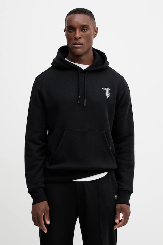 Хлопковая толстовка Trussardi, черный 
Хлопковая толстовка Trussardi, черный