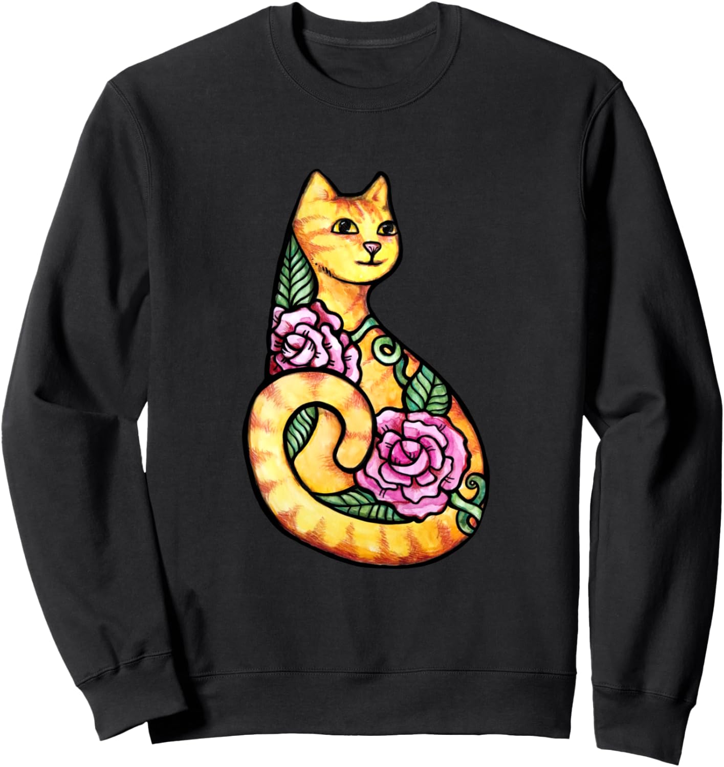 Счастливое изображение полосатой рыжей кошки, толстовка с рисунком полосатой кошки в саду Cat Snugg, черный
Счастливое изображение полосатой рыжей кошки, толстовка с рисунком полосатой кошки в саду Cat Snugg, черный