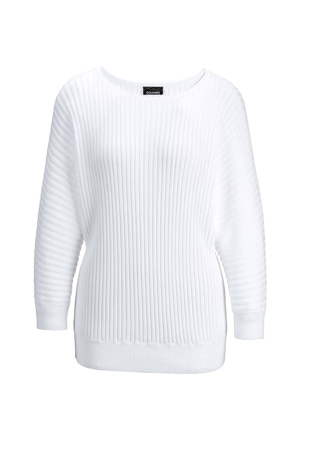 Короткий размер: свитер с рукавами «летучая мышь». Goldner, белый
Короткий размер: свитер с рукавами «летучая мышь». Goldner, белый