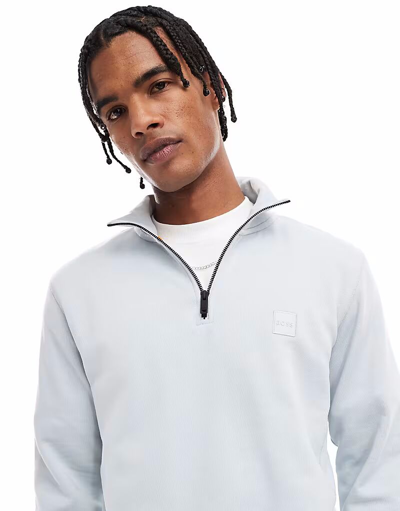 Толстовка Boss Orange с застежкой-молнией на четверть оборота, светло-серого цвета
Толстовка Boss Orange с застежкой-молнией на четверть оборота, светло-серого цвета