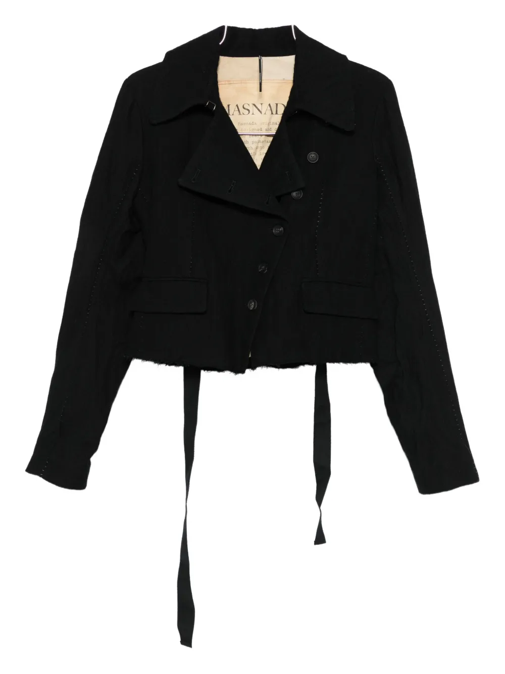 Укороченный пиджак с ремешками Masnada, черный
Укороченный пиджак с ремешками Masnada, черный