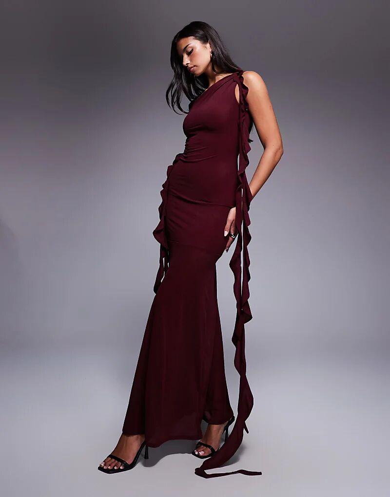 Платье макси из эластичного шифона ASOS DESIGN с вырезами и оборками цвета шелковицы
Платье макси из эластичного шифона ASOS DESIGN с вырезами и оборками цвета шелковицы