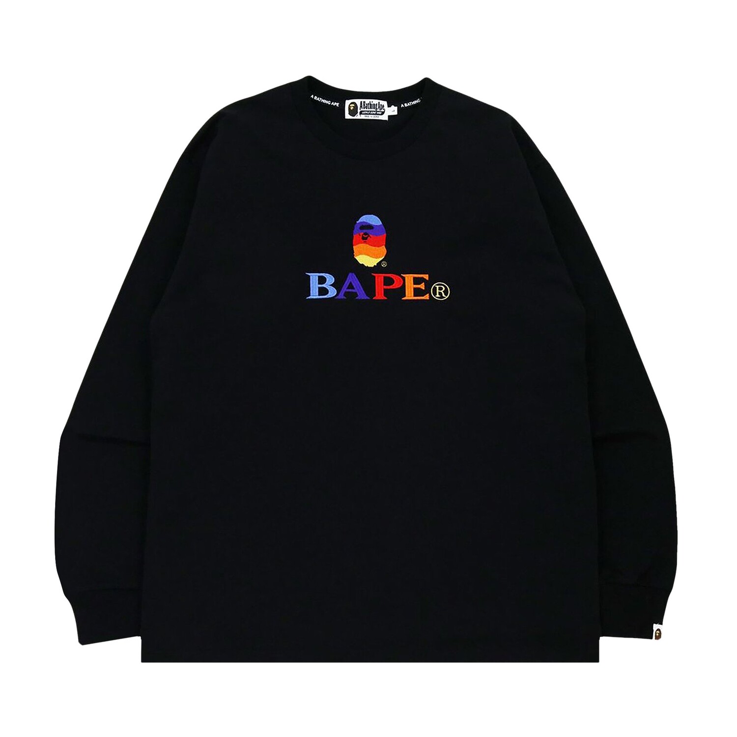 Футболка свободного кроя с длинными рукавами и вышивкой BAPE, черная
Футболка свободного кроя с длинными рукавами и вышивкой BAPE, черная