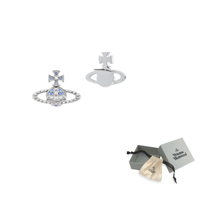 Vivienne Westwood Сережки из латуни с голубым бриллиантом и серебром для женщин
Vivienne Westwood Сережки из латуни с голубым бриллиантом и серебром для женщин