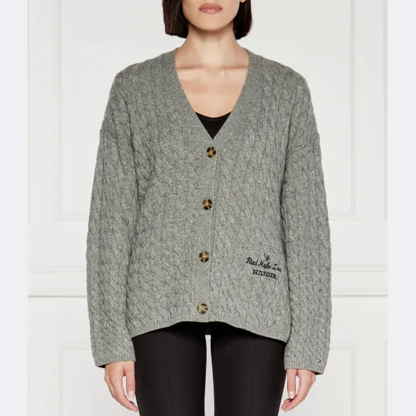 Шерстяной кардиган обычного кроя Tommy Hilfiger, серый
Шерстяной кардиган обычного кроя Tommy Hilfiger, серый