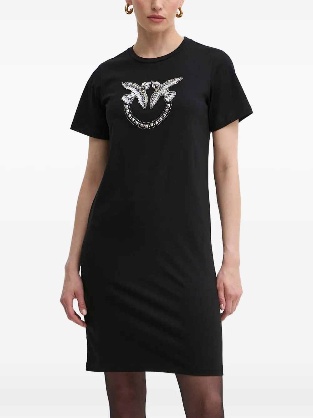 Украшенное мини-платье с графическим принтом Pinko, черный
Украшенное мини-платье с графическим принтом Pinko, черный