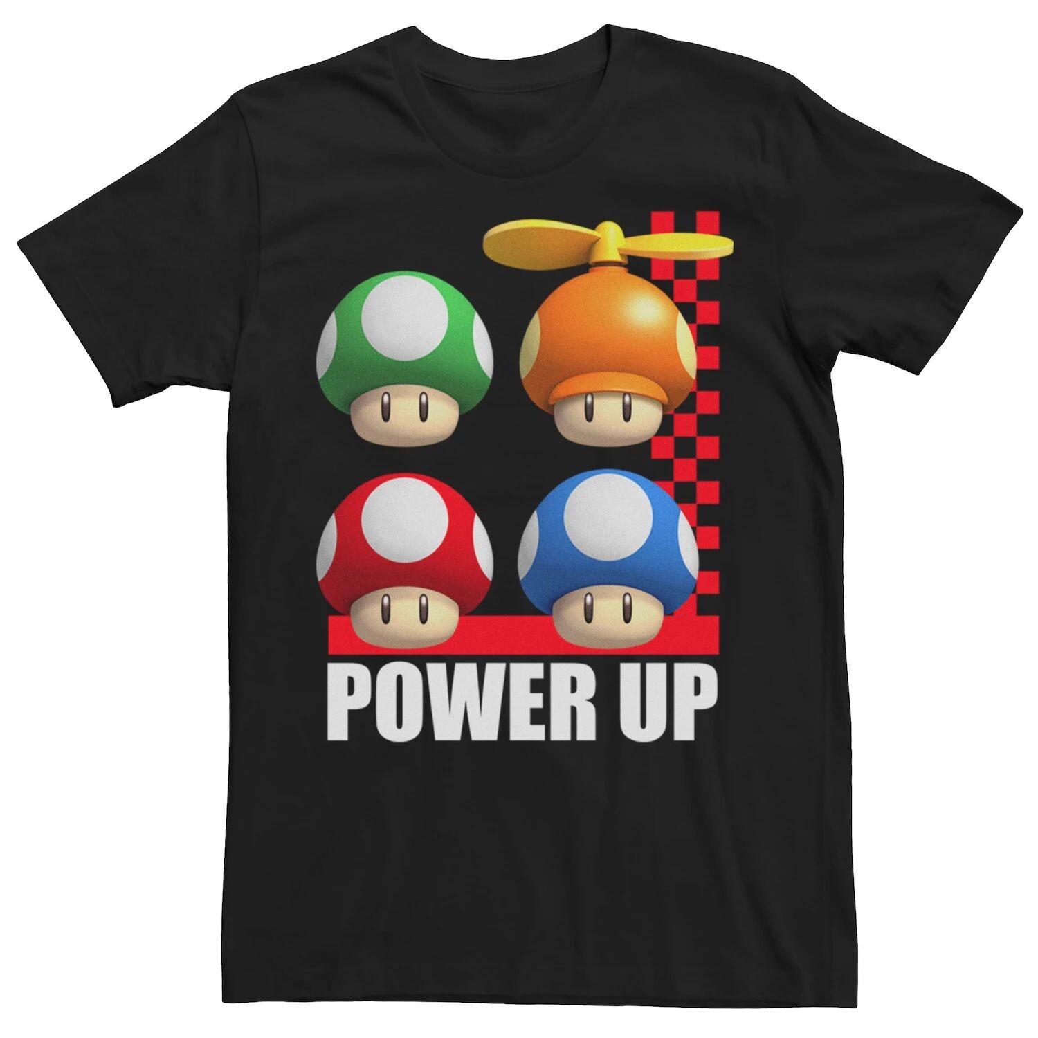 Мужская футболка с графическим логотипом Nintendo Super Mario Power Up и сеткой в виде грибов Licensed Character
Мужская футболка с графическим логотипом Nintendo Super Mario Power Up и сеткой в виде грибов Licensed Character