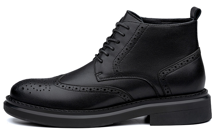 SULEGAO Высокие кожаные туфли мужские черные 
SULEGAO Высокие кожаные туфли мужские черные