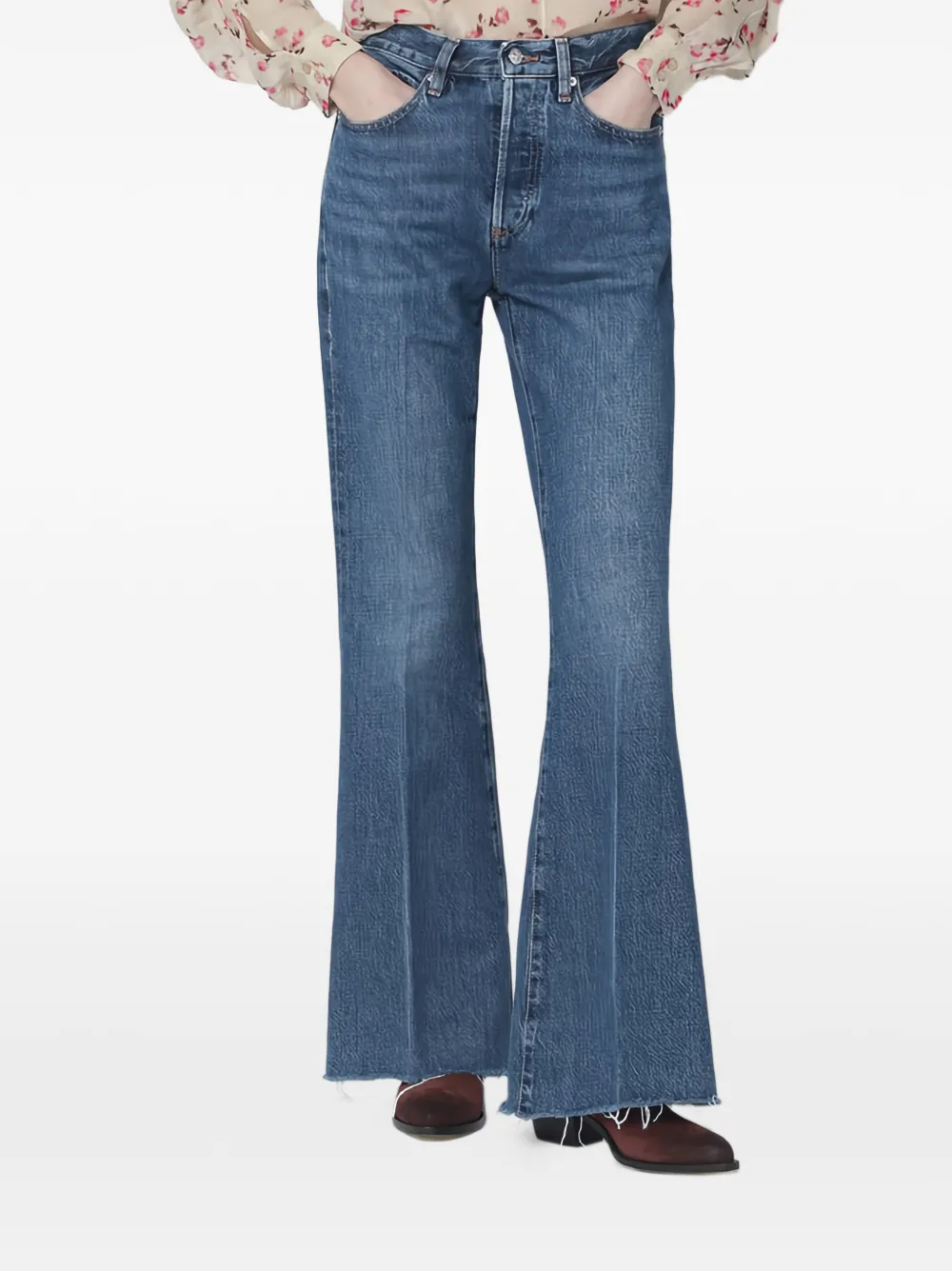 Джинсы с бахромой Frame, синий
Джинсы с бахромой Frame, синий