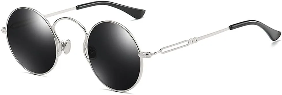 Модные маленькие круглые солнцезащитные очки для мужчин и женщин, стильные, с зеркальными линзами и выемками на дужках, в стиле ретро HVTVTLA, Silver Blackgrey
Модные маленькие круглые солнцезащитные очки для мужчин и женщин, стильные, с зеркальными линзами и выемками на дужках, в стиле ретро HVTVTLA, Silver Blackgrey
