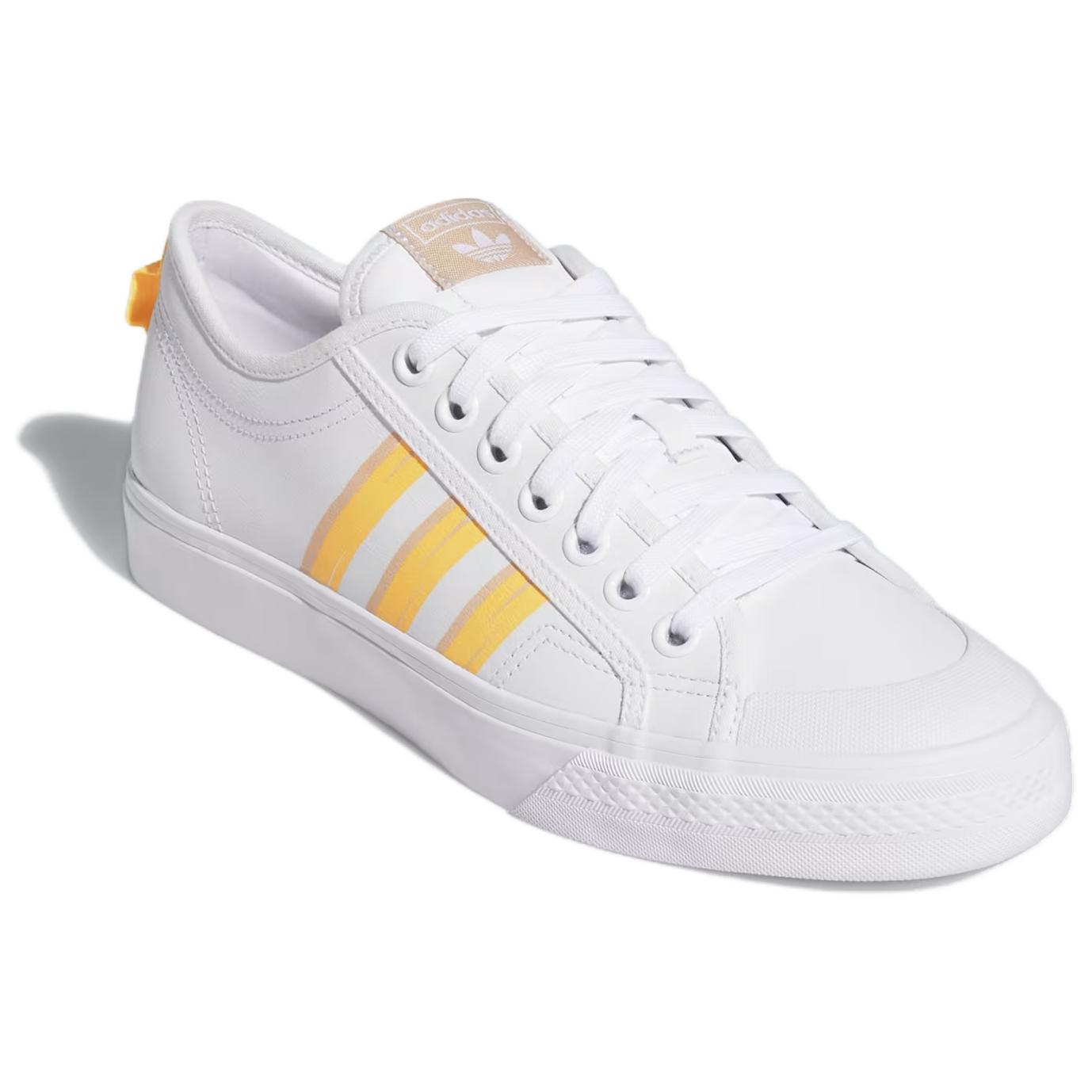 NIZZA Противоскользящие износостойкие низкие кеды для скейтбординга мужские бело-желтые Adidas Originals
NIZZA Противоскользящие износостойкие низкие кеды для скейтбординга мужские бело-желтые Adidas Originals