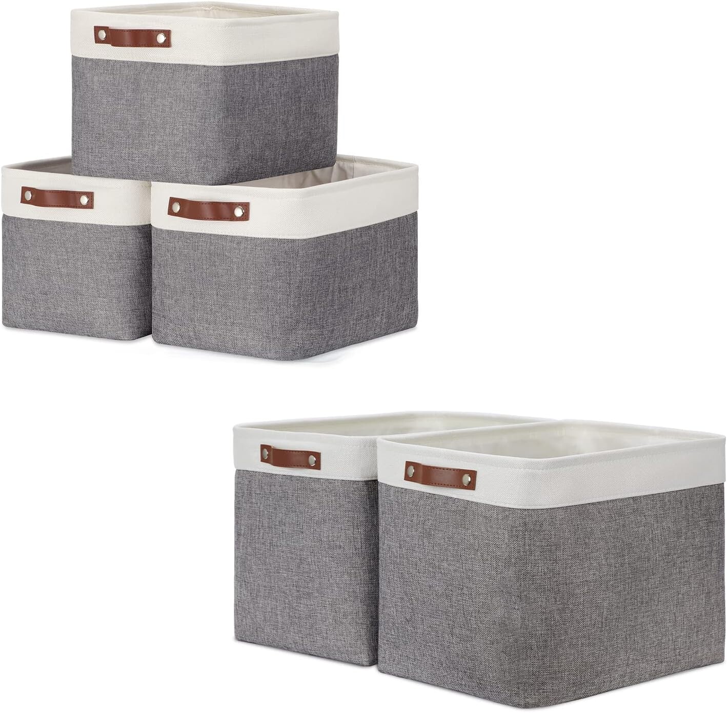 Складные корзины DULLEMELO: 3 средние корзины 15 x 11 x 9,5 дюймов + 2 большие корзины 16 x 12 x 12 дюймов (белый и серый), Grey
Складные корзины DULLEMELO: 3 средние корзины 15 x 11 x 9,5 дюймов + 2 большие корзины 16 x 12 x 12 дюймов (белый и серый), Grey