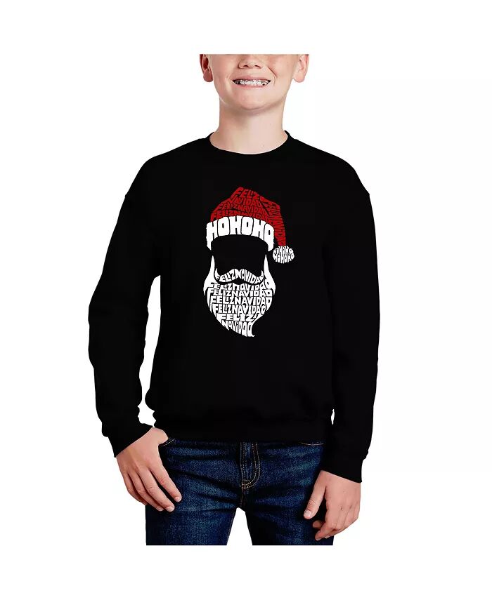 Толстовка с круглым вырезом для мальчиков Feliz Navidad Santa Claus Word Art LA Pop Art, черный
Толстовка с круглым вырезом для мальчиков Feliz Navidad Santa Claus Word Art LA Pop Art, черный
