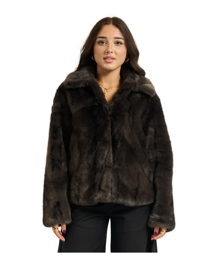 Короткое пальто из искусственного меха Silvian Heach, коричневый
Короткое пальто из искусственного меха Silvian Heach, коричневый