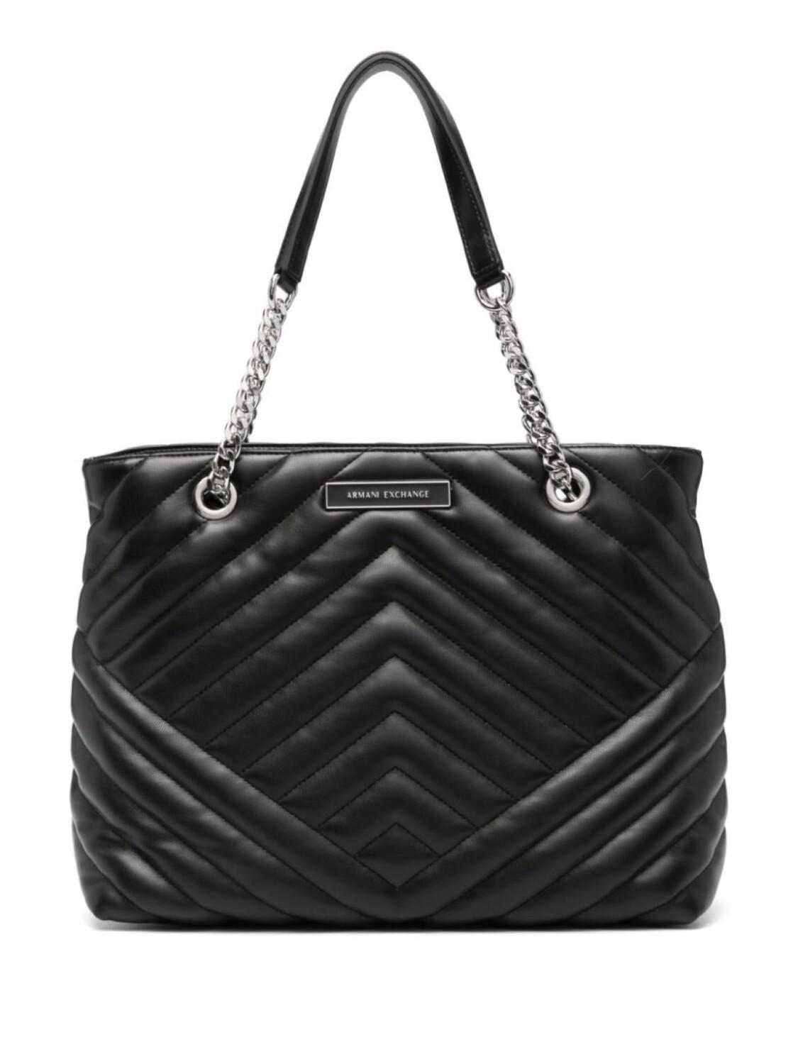 Стеганая сумка-тоут Armani Exchange, черный
Стеганая сумка-тоут Armani Exchange, черный