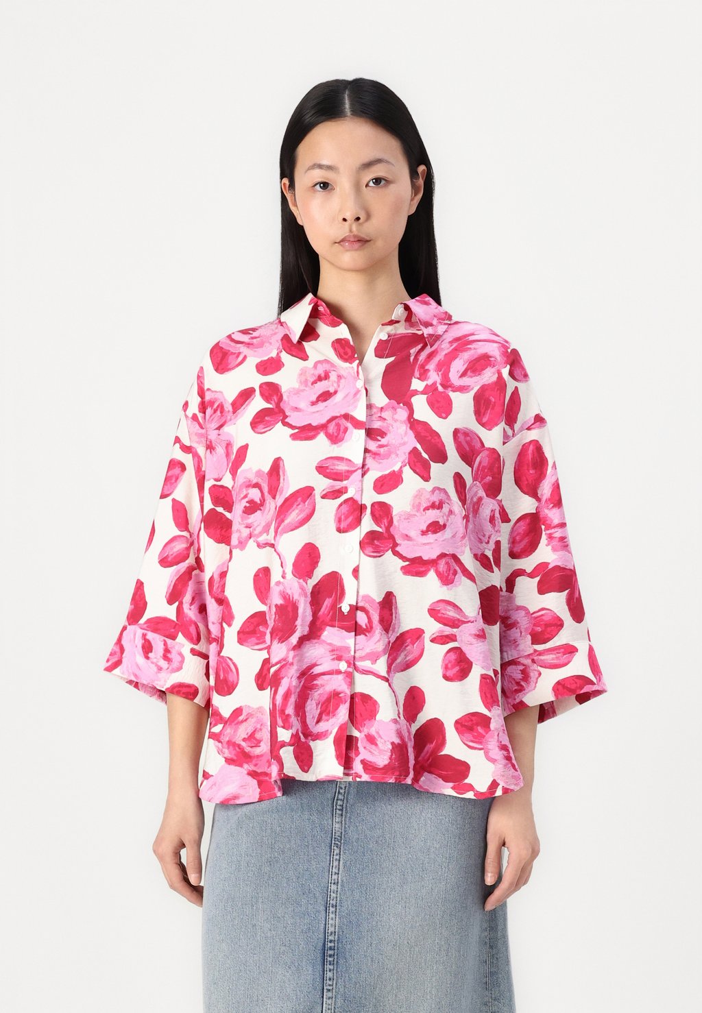 Блузка на пуговицах EDRINA MSCH Copenhagen, розовый 
Блузка на пуговицах EDRINA MSCH Copenhagen, розовый