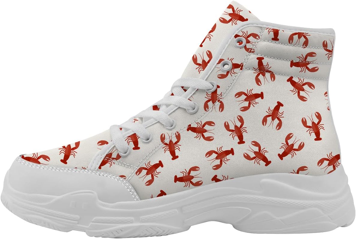 Высокие кроссовки Lobster для женщин и мужчин, красные парусиновые туфли на платформе на шнуровке, подарки для нее и для него Generic
Высокие кроссовки Lobster для женщин и мужчин, красные парусиновые туфли на платформе на шнуровке, подарки для нее и для него Generic