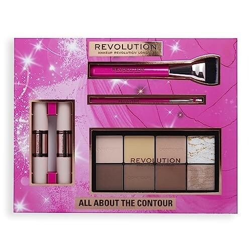 Makeup Revolution, Revolution All About The Contour — контурные палочки, контурные кисти и подарочный набор контурной палитры
Makeup Revolution, Revolution All About The Contour — контурные палочки, контурные кисти и подарочный набор контурной палитры