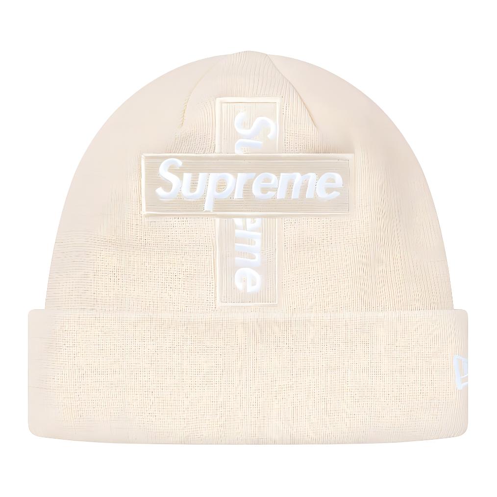 Supreme Новая Эра Вязаная шапка с логотипом, Ivory
Supreme Новая Эра Вязаная шапка с логотипом, Ivory