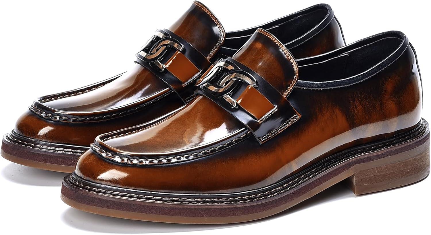 Мужские повседневные лоферы neweyesee - лакированные кожаные лоферы с пряжкой-цепочкой на платформе, модные туфли с резиновой подошвой для вечеринок, балов и свадеб, черный
Мужские повседневные лоферы neweyesee - лакированные кожаные лоферы с пряжкой-цепочкой на платформе, модные туфли с резиновой подошвой для вечеринок, балов и свадеб, черный