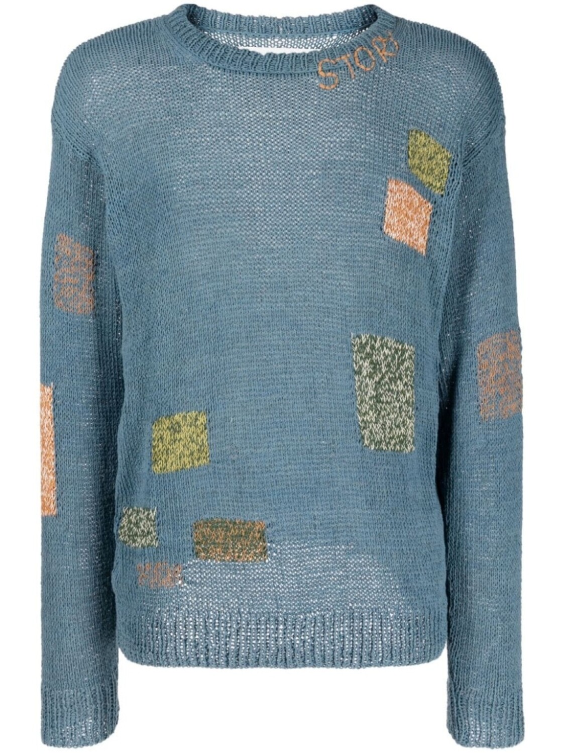 Джемпер вязки интарсия с геометрическим узором STORY mfg., синий
Джемпер вязки интарсия с геометрическим узором STORY mfg., синий