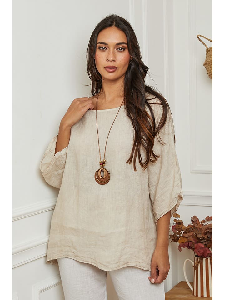 La Compagnie Du Lin Льняная блузка "Under" кремового цвета
La Compagnie Du Lin Льняная блузка "Under" кремового цвета