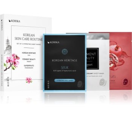 Корейский набор для ежедневного ухода за кожей из 3 увлажняющих тканевых масок Korika 
Корейский набор для ежедневного ухода за кожей из 3 увлажняющих тканевых масок Korika