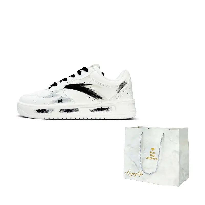 ANTA Легкие низкие скейтерские кроссовки Unisex в стиле Easy Instagram из износостойкой искусственной кожи, черно-белые
ANTA Легкие низкие скейтерские кроссовки Unisex в стиле Easy Instagram из износостойкой искусственной кожи, черно-белые