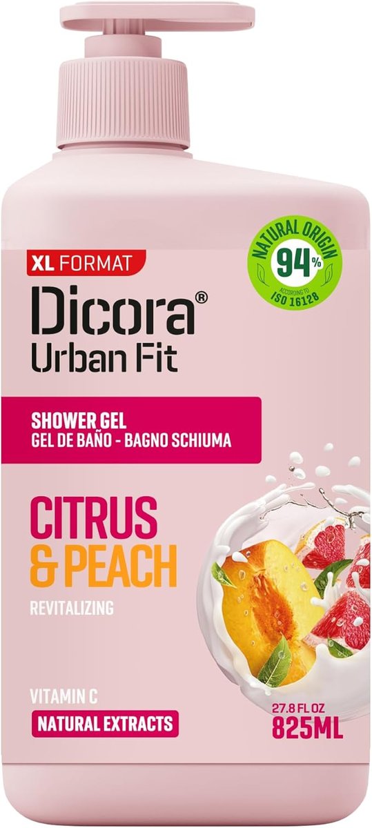 Dicora, Гель для душа VIT C CITRUS&PEACH, 825 мл
Dicora, Гель для душа VIT C CITRUS&PEACH, 825 мл
