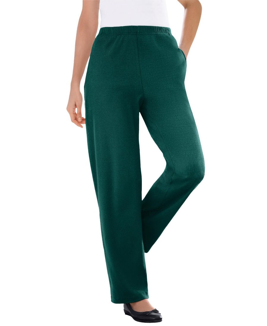 Женские трикотажные брюки Within 7-Day прямого кроя в рубчик, надеваемые через голову Woman Within, Emerald green
Женские трикотажные брюки Within 7-Day прямого кроя в рубчик, надеваемые через голову Woman Within, Emerald green