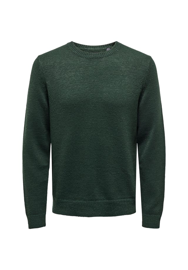 Вязаный свитер Крис пуловер r-neck Only & Sons, зеленый 
Вязаный свитер Крис пуловер r-neck Only & Sons, зеленый