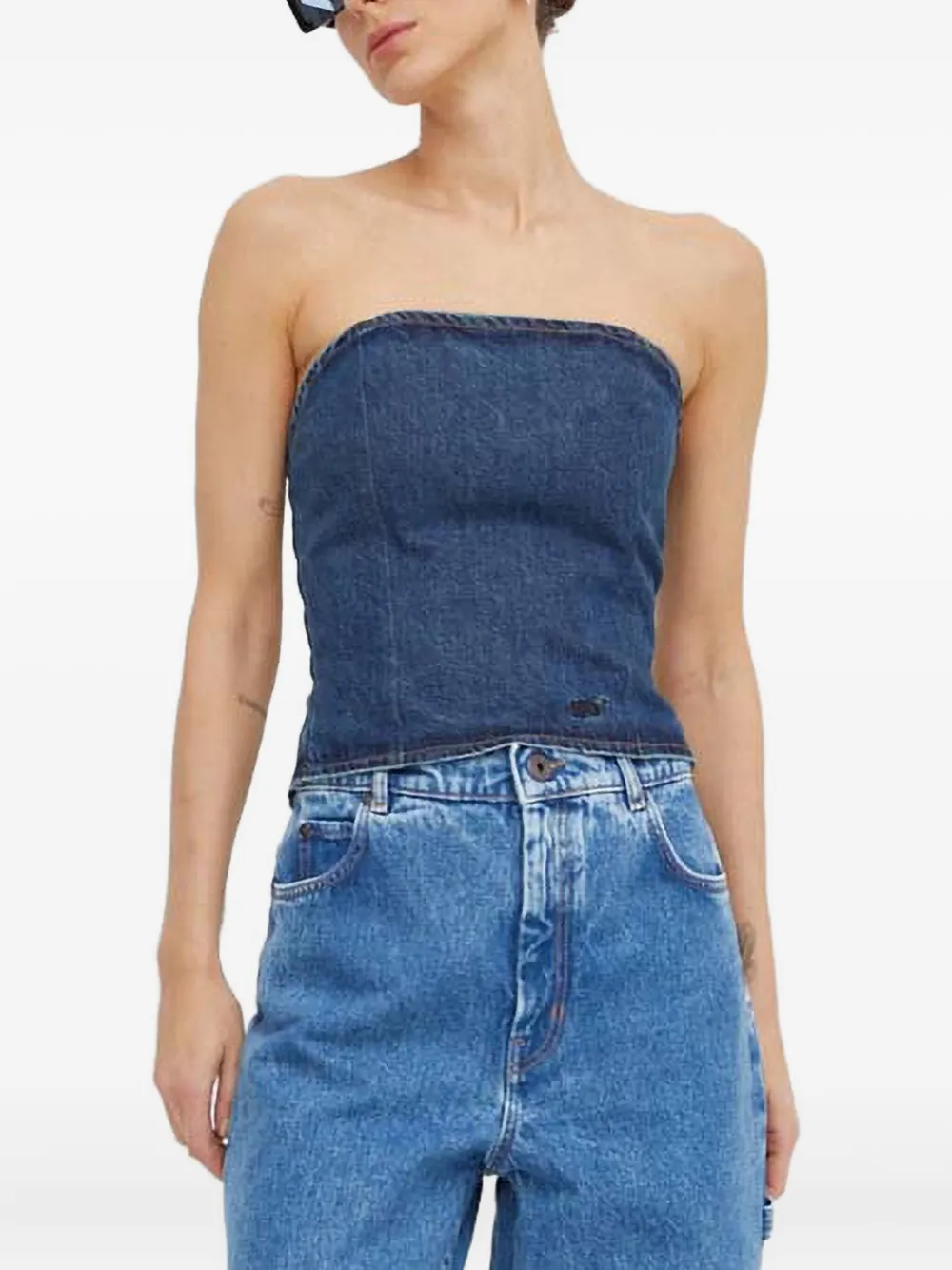 Топ без бретелек с завязками на спине Won Hundred, синий
Топ без бретелек с завязками на спине Won Hundred, синий