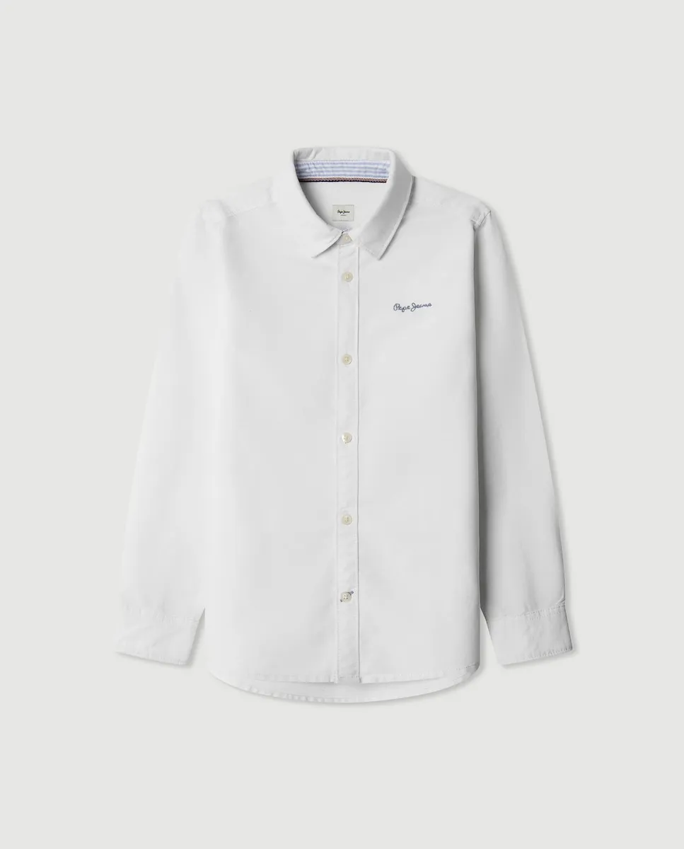 Детская оксфордская рубашка с вышитым логотипом Pepe Jeans, белый
Детская оксфордская рубашка с вышитым логотипом Pepe Jeans, белый