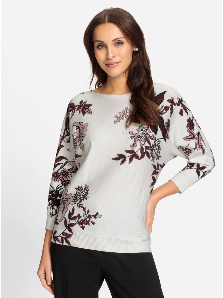 WITT WEIDEN Свитер с рукавами 3/4, с принтом цвета экрю и бордового
WITT WEIDEN Свитер с рукавами 3/4, с принтом цвета экрю и бордового