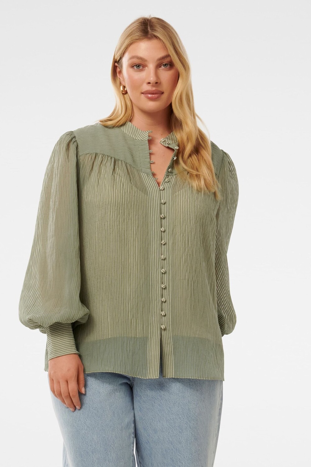 Блузка в мягкую полоску с леопардовым принтом Forever New, зеленый
Блузка в мягкую полоску с леопардовым принтом Forever New, зеленый