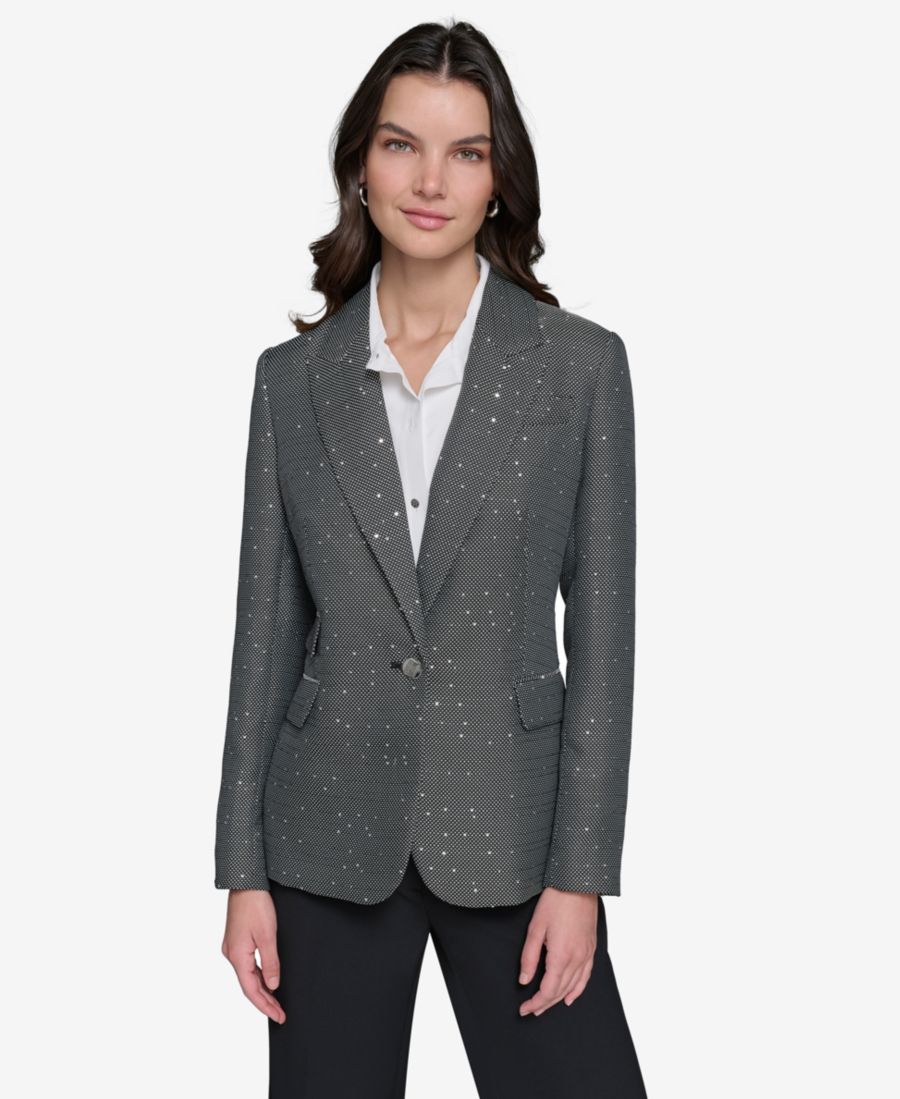 Женский твидовый жакет, украшенный стразами KARL LAGERFELD PARIS, Black/silver
Женский твидовый жакет, украшенный стразами KARL LAGERFELD PARIS, Black/silver