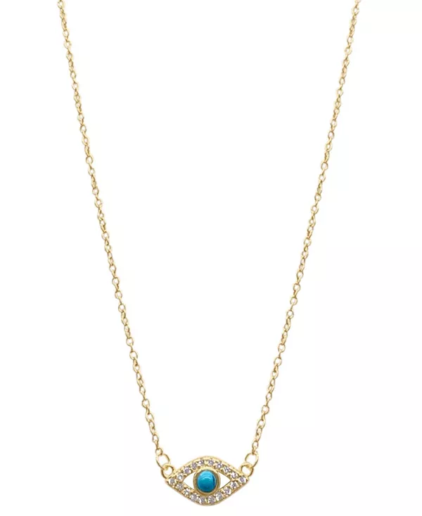 Ожерелье с подвеской-талисманом от сглаза, позолоченное 14 карат, 15 дюймов + удлинитель 2 дюйма Adornia, gold
Ожерелье с подвеской-талисманом от сглаза, позолоченное 14 карат, 15 дюймов + удлинитель 2 дюйма Adornia, gold