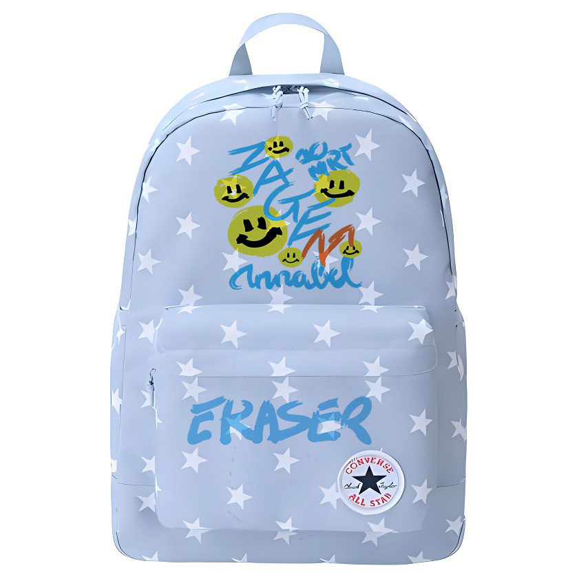 Converse Полиэстеровый рюкзак среднего размера унисекс светло-дымчато-голубой, English smiley face
Converse Полиэстеровый рюкзак среднего размера унисекс светло-дымчато-голубой, English smiley face