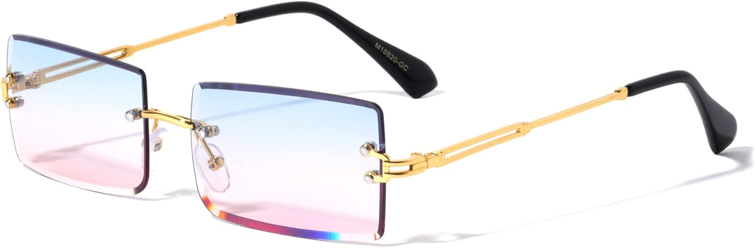 Солнцезащитные очки VWE без оправы, прямоугольной формы, с золотистой металлической оправой, для мужчин и женщин, сверхлегкие, с защитой от УФ-излучения UV400 V.W.E., Blue/Pink
Солнцезащитные очки VWE без оправы, прямоугольной формы, с золотистой металлической оправой, для мужчин и женщин, сверхлегкие, с защитой от УФ-излучения UV400 V.W.E., Blue/Pink