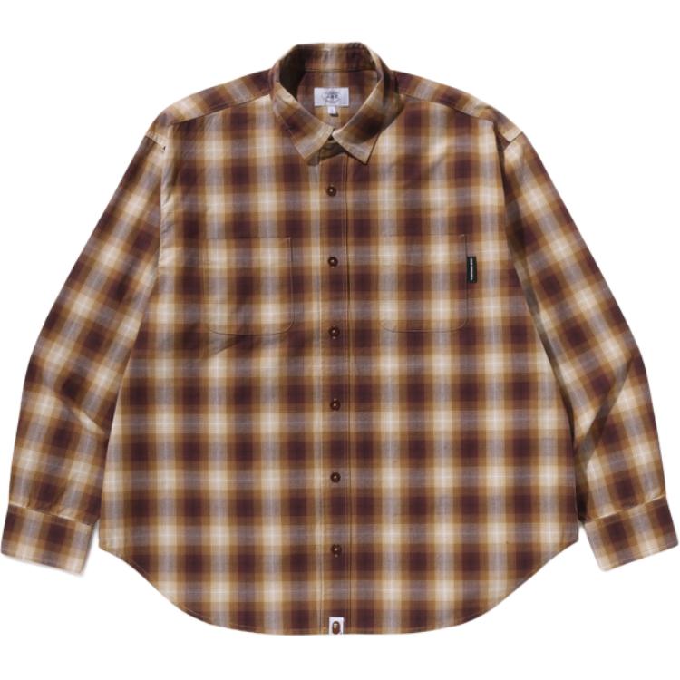 Bape Ombre Check College расслабленного кроя рубашка A BATHING APE, хаки
Bape Ombre Check College расслабленного кроя рубашка A BATHING APE, хаки